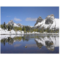 Wiwaxy Peaks and Cathedral Mountain at Lake O'Hara, Yoho National Park, British Columbia, Canada-Paper Art-26"x22"