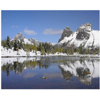 Wiwaxy Peaks and Cathedral Mountain at Lake O'Hara, Yoho National Park, British Columbia, Canada-Paper Art-37&quotx30"