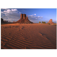 The east and west Mittens surrounded by rippled sand, Monument Valley Navajo Tribal Park, Arizona-Paper Art-34"x26"