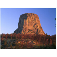 Devil's Tower National Monument showing famous basalt tower, sacred site for Native Americans, Wyoming-Paper Art-26"x20"