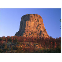 Devil's Tower National Monument showing famous basalt tower, sacred site for Native Americans, Wyoming-Paper Art-50"x38"