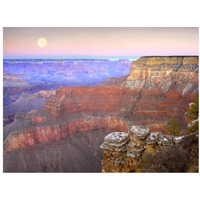 Full moon over the Grand Canyon at sunset as seen from Pima Point, Grand Canyon National Park, Arizona-Paper Art-34"x26"