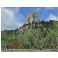 Devil's Tower National Monument showing famous basalt tower, sacred site for Native Americans, Wyoming-Paper Art-34&quotx26"