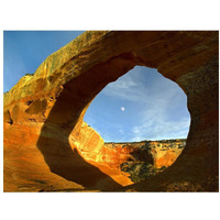 Wilson Arch with a span of 91 feet and height of 46 feet, made of entrada sandstone, Utah-Paper Art-18"x14"