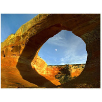 Wilson Arch with a span of 91 feet and height of 46 feet, made of entrada sandstone, Utah-Paper Art-26"x20"