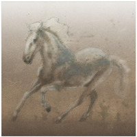 Stallion II on Leather -Paper Art-20"x20"