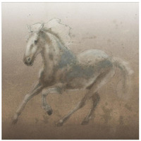 Stallion II on Leather -Paper Art-26"x26"