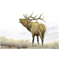 Majestic Elk Brown -Paper Art-32"x22"