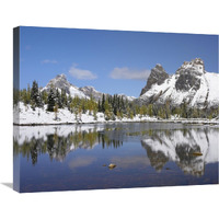 Wiwaxy Peaks and Cathedral Mountain at Lake O"Hara, Yoho National Park, British Columbia, Canada-Canvas Art-28"x22"