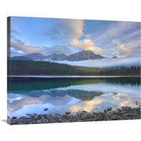 Pyramid Mountain and boreal forest reflected in Patricia Lake, Jasper National Park, Alberta, Canada-Canvas Art-35"x28"