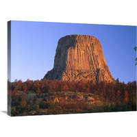 Devil"s Tower National Monument showing famous basalt tower, sacred site for Native Americans, Wyoming-Canvas Art-32"x24"