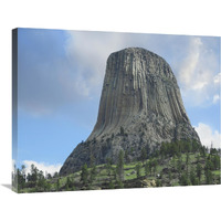 Devil"s Tower National Monument showing famous basalt tower, sacred site for Native Americans, Wyoming-Canvas Art-32"x24"