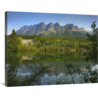 Yellowhead Mountain and Yellowhead Lake with boreal forest, Mount Robson Provinvial Park, British Columbia, Canada-Canvas Art-35"x28"