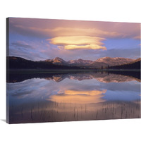 Lenticular clouds over Mount Dana, Mount Gibbs, and Mammoth Peak at Tuolumne Meadows, Yosemite National Park, California-Canvas Art-40&quotx30"