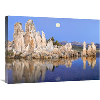 Full moon over Mono Lake, California-Canvas Art-30&quotx21.3"