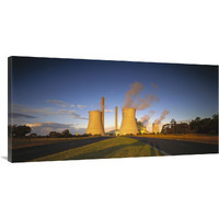 Loy Yang power station, coal burning facility, Latrobe Valley, Victoria, Australia-Canvas Art-48"x24"