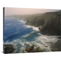 Coastline in fog, Cape Breton Island, Nova Scotia, Canada-Canvas Art-35"x28"