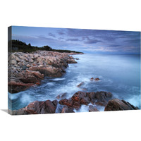 Coastal granite rocks, Cape Breton Highlands National Park, Gulf of St. Lawrence, Nova Scotia, Canada-Canvas Art-30"x20"