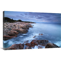 Coastal granite rocks, Cape Breton Highlands National Park, Gulf of St. Lawrence, Nova Scotia, Canada-Canvas Art-36&quotx24"