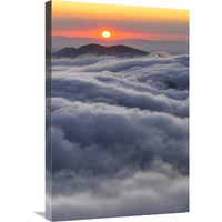 Sunrise over mountain and clouds, Spain-Canvas Art-20"x30"