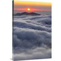 Sunrise over mountain and clouds, Spain-Canvas Art-24"x36"