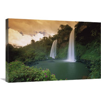 Two Sisters Waterfalls, Iguacu Falls National Park, Brazil-Canvas Art-30"x20"