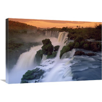 Cascades of the Iguacu Falls, the world"s largest waterfalls, Iguacu National Park, Argentina-Canvas Art-30"x20"