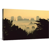 Winter Smog over Christchirch, New Zealand-Canvas Art-36"x24"