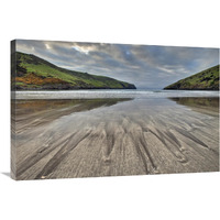 Sand patterns at dawn, Otanerito Beach, New Zealand-Canvas Art-36"x24"