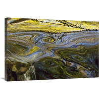 Autumn patterns in small waterfall, Canterbury, New Zealand-Canvas Art-36"x24"