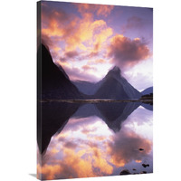 Mitre Peak at sunset, Milford Sound, Fiordland National Park, New Zealand-Canvas Art-24&quotx36"