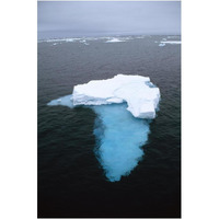 Summer pack ice floating in Barents Sea, Norway-Paper Art-14"x20"