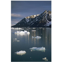 Ice floes in evening light, Spitsbergen Island, Svalbard, Norway-Paper Art-26"x38"