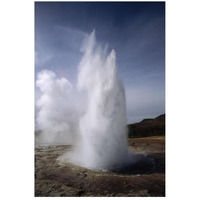 Steam spews from erupting geysers, Iceland-Paper Art-18"x26"