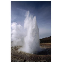 Steam spews from erupting geysers, Iceland-Paper Art-26"x38"