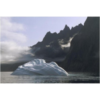 Ice floe in southern Greenland Fjord, late summer, Greenland-Paper Art-20&quotx14"