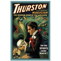 Magicians: Thurston the Great Magician: Do the Spirits Come Back?-Paper Art-22"x32"