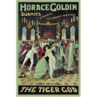 Magicians: Horace Goldin, Magician: The Tiger God-Paper Art-42"x62"