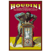 Magicians: Houdini-Paper Art-22"x32"