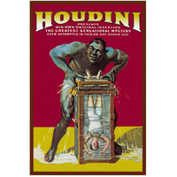 Magicians: Houdini-Paper Art-34"x50"