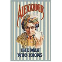 Magicians Alexander, The Man Who Knows-Paper Art-34&quotx50"