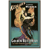 Magicians: Golden Butterfly: Kellar's Latest Wonder-Paper Art-18"x26"