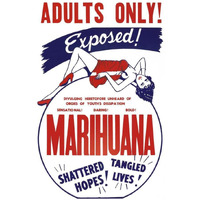 Vintage Vices: Adults Only! Marihuana-Paper Art-14"x20"