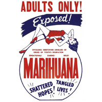 Vintage Vices: Adults Only! Marihuana-Paper Art-34"x50"