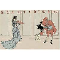 Beauty and the Beast - The Bow-Paper Art-62&quotx42"