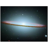 M104 - The Sombrero Galaxy - Colored with Infrared Data-Paper Art-42"x32"