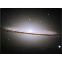 M104 - The Sombrero Galaxy -  Visible Light-Paper Art-18"x14"