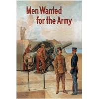 WWI: Men Wanted for the Army-Paper Art-26"x38"