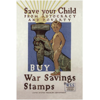 WWI: Save Your Child-Paper Art-34"x50"