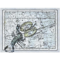 Maps of the Heavens: Libra - the Scales & The Scorpion-Paper Art-18"x14"